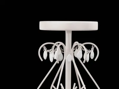 White Light Chandelier Low-poly 3D model