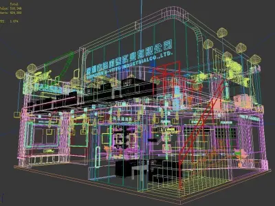 Booth - Area - 12X9-3DMAX2012-01 3D model