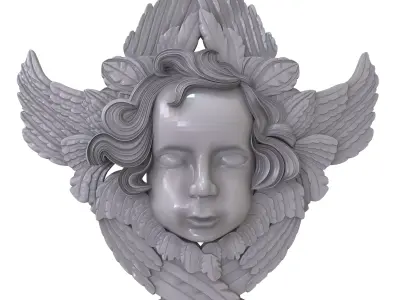  Angel face 3D print model