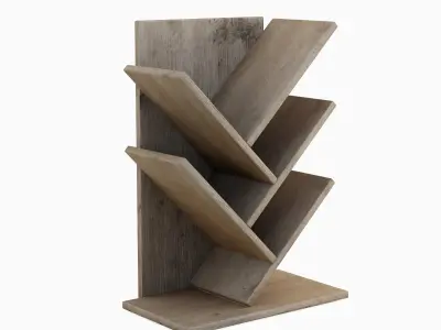Small Bookshelf 04 Low-poly 3D model