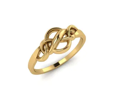 Sea double knot ring  3D print model