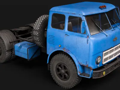 Maz-504 semi-trailer truck 3D model
