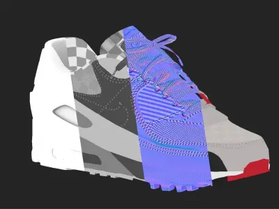Air Max 90  Low-poly 3D model