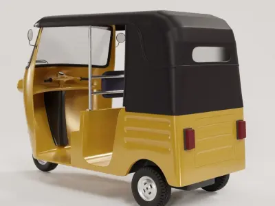 Rickshaw tuk tuk - tuk tuk 3D model