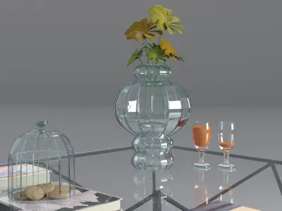 Glass Coffee Table 3D model