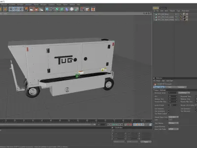 TUG Ground Powered Unit 28V Magnum 3D model