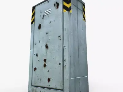 3D Electric Box Low Poly model Low-poly 3D model