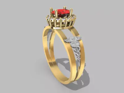 dentistry graduation ring 3D print model