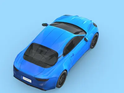 Renault Alpine A110 2018 Low-poly 3D model