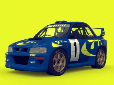 Cartoon Rally Car 1999 3D model