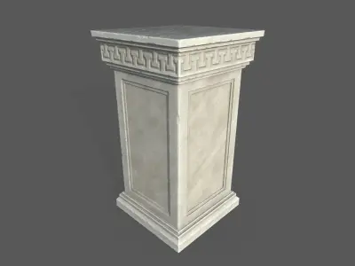 Roman Statue Holder Decoration Low-poly 3D model