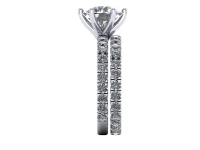 Matching Diamond Women Rings R2 3D print model