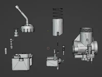 Carburetor K68 3D model