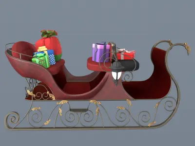 Santas sleigh 3D model