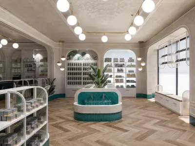 Premium Pharmacy Interior Modern Retail Store V2 SketchUp 3D model