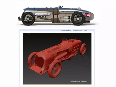 Napier-Railton Race Car 3D model