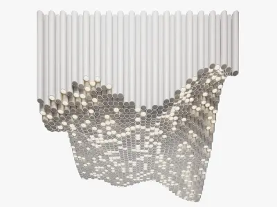 Parametric ceiling made of R70 pipes 3D model