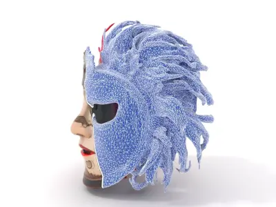 Elegant Venetian Mask model pack Low-poly 3D model