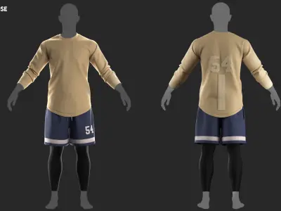 Mens Outfit 33 - Marvelous Designer 3D model
