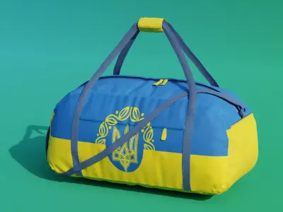 Sport bag Ukraine 3D model