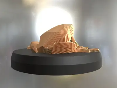 Parametric Frog Low-poly 3D model