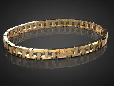T True collecton fashion bracelet B2 3D print model