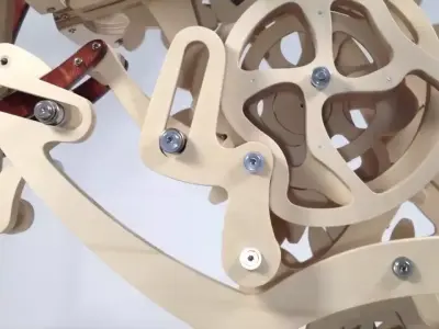 3D Wooden Hummingbird Kinetic Sculpture Model 3D model