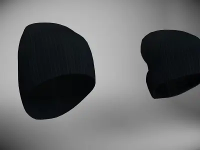 Two caps Low-poly 3D model