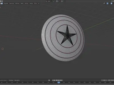 Captain America simple shield  3D print model