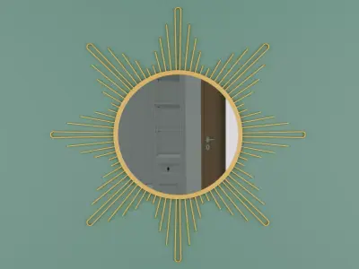 Sun-shaped mirror 001 3d model 3D model