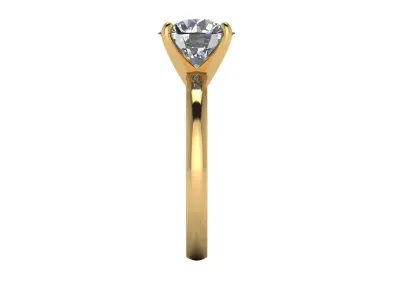 Solitaire Diamond Engagement Ring R1 3D print model purchase