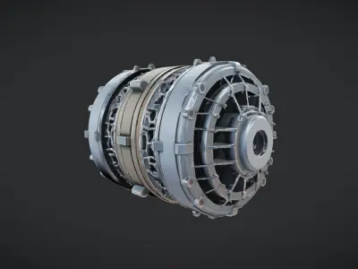 futuristic mechanical engine 3D model