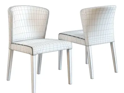 Crate and Barrel Curran  - Curran Quilted Dining Chair 3D model