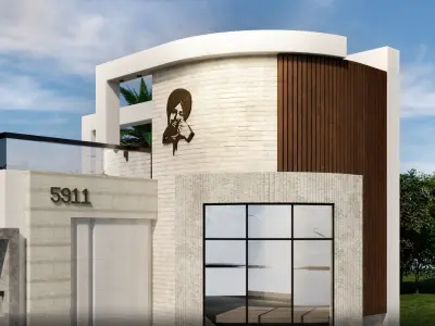 Modern Residence House  Low-poly 3D model