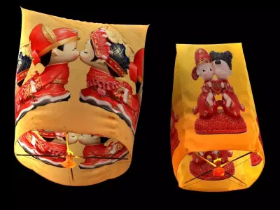 Chinese sky lantern  3D model