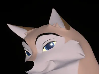 Aleu Balto Low-poly 3D model