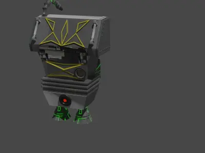 Sci-Fi BagPack Free 3D model