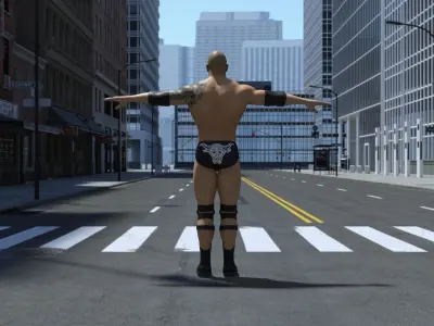 DROX-001 Dwayne Johnson Low-poly 3D model