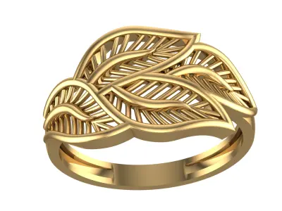 Leaf Ring 3D print model