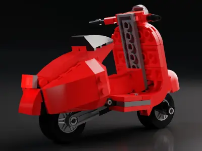 Lego Vespa 3D model 3D model 3D model
