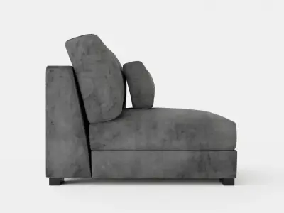 Dubai Mid Module Velvet Low-poly 3D model