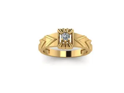 man diamond ring 3D print model