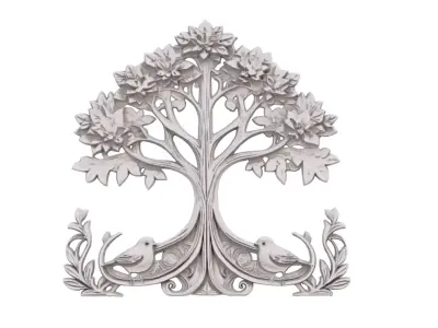 decor set wall panel wall relief mural CNC 43  3D model