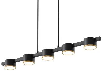 Pendant row chandelier Goldlux Mirella 3D model