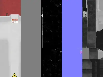 Fuel dispenser gas pump Low-poly 3D model