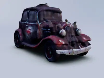 apocalypse car rusty beetle  Free 3D model
