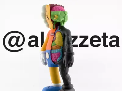 Kaws Bart Simpson x Bart Simpson Flayed Open Textured Low-poly 3D model