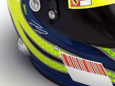 Helmet F1 2009 Felipe Massa 3D model