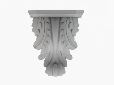 Scroll Corbel 04 3D model