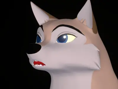 Aleu Balto Low-poly 3D model
